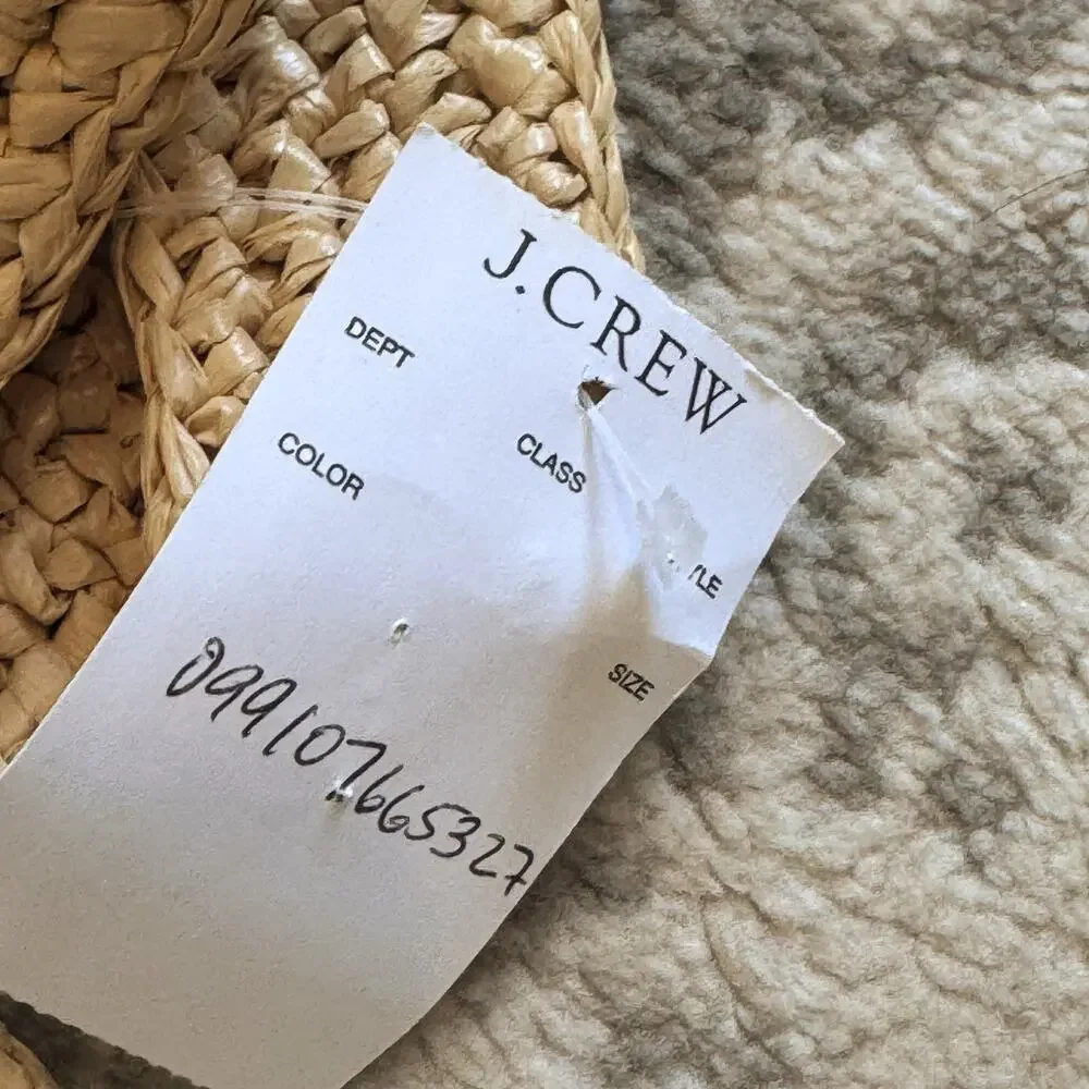 J. Crew Women’s Classic Woven Belt Leather Trim Gold Buckle Hickory Brown NWT - Picture 9 of 10